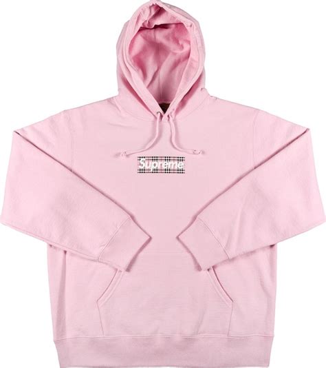 supreme burberry box.logo|supreme Burberry hoodie pink.